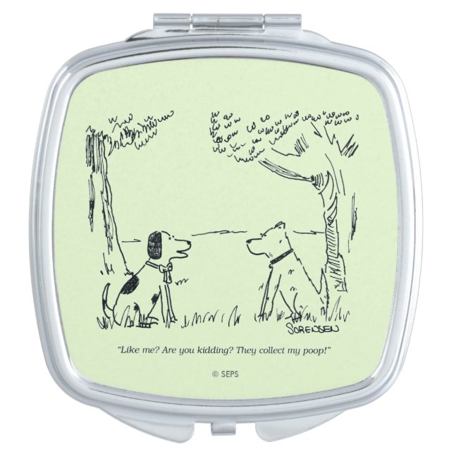 Dog Love Mirror For Makeup (Front)