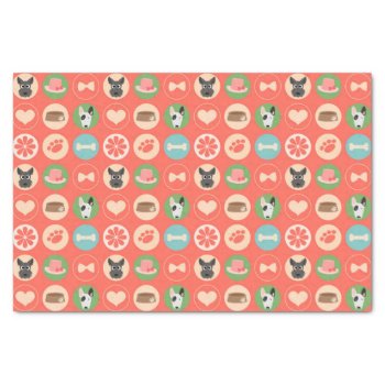 Dog Love On Coral Tissue Paper by greatgear at Zazzle