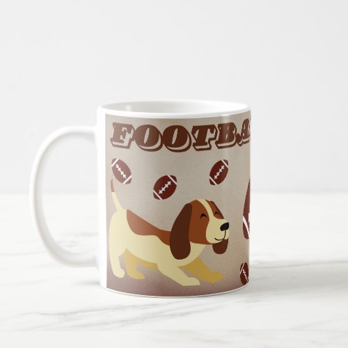 dog love play football  coffee mug