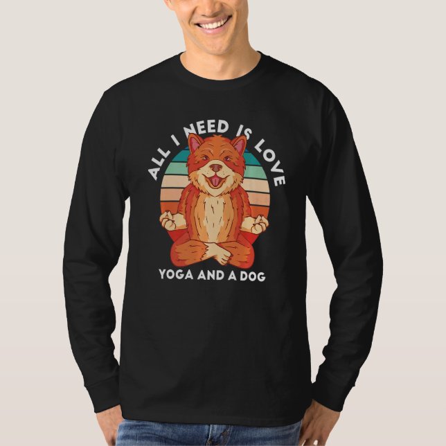 Dog Love Relaxation Meditation Women's Lotus Seat  T-Shirt (Front)