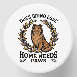 Dog Love Shirt Vintage Engraving Laurel Design (2) Mini Candle Favors