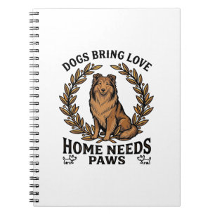 Dog Love Shirt Vintage Engraving Laurel Design (2) Notebook