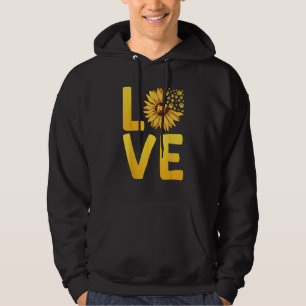Dog LOVE Spring Fan Dog Doggie Sunflower Dog Mom Hoodie