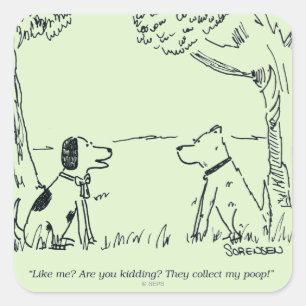 Dog Love Square Sticker