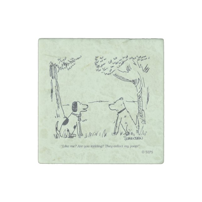 Dog Love Stone Magnet (Front)