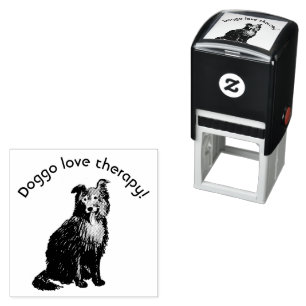 Dog love therapy self-inking stamp