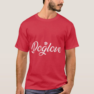Dog love with Dog Paw retro friends T-Shirt