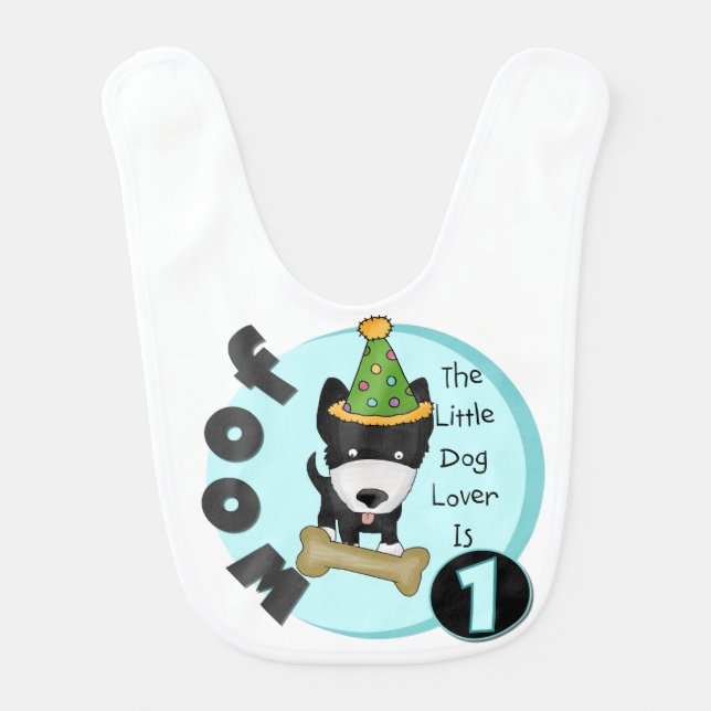 Dog Lover 1st Birthday Bib (Front)