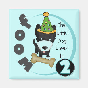 Dog Lover 2nd Birthday Tshirts and Gifts Magnet