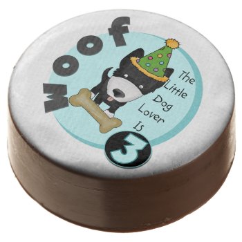 Dog Lover 3rd Birthday Dipped Oreos And Pops by kids_birthdays at Zazzle