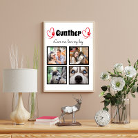 Dog lover 4 photo customized collage
