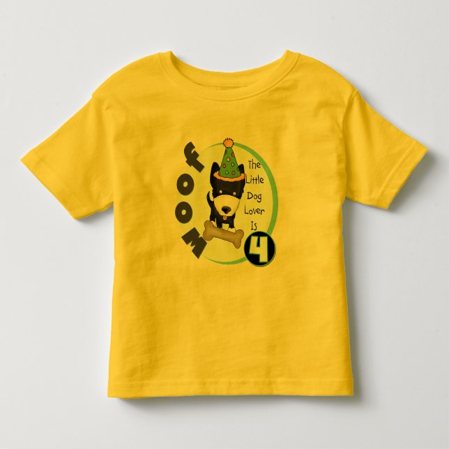 Dog Lover 4th Birthday T-shirts and Gifts (Front)