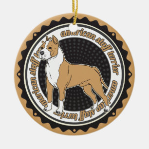 Dog Lover American Staffordshire Terrier Ceramic Ornament