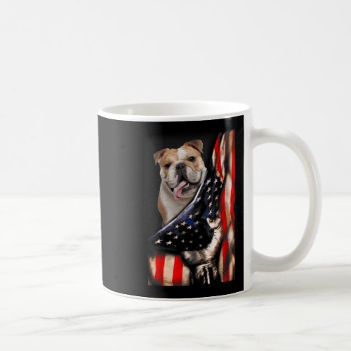 Dog Lover Apparel Usa Flag English Bulldog  Coffee Mug