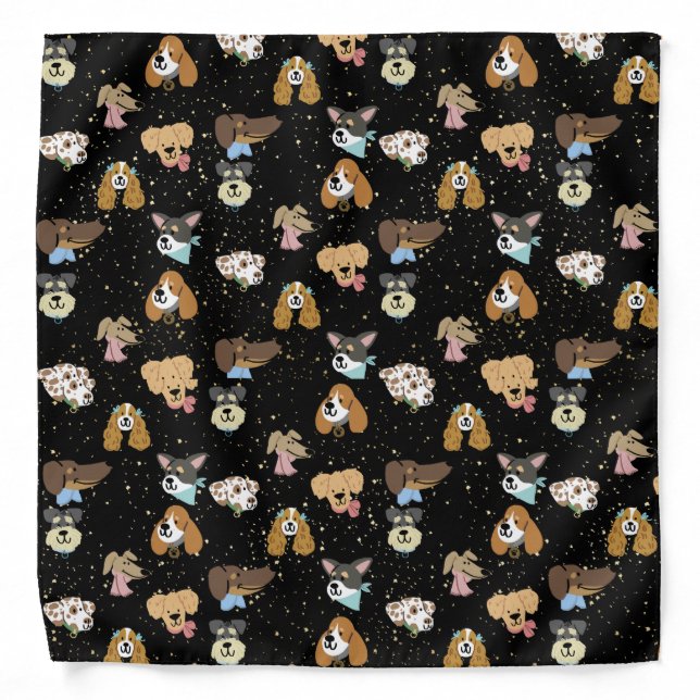 DOG LOVER BANDANA (B)  (Front)