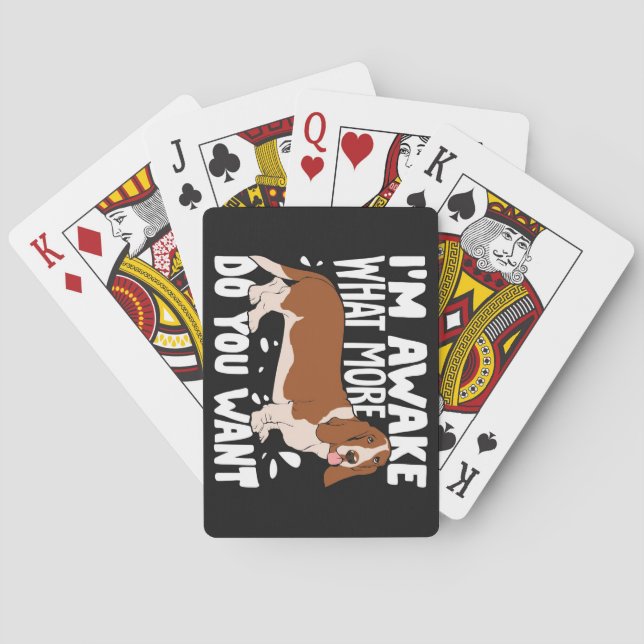 Dog Lover Basset Hound Dog Poker Cards (Back)