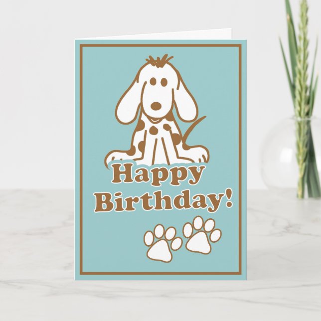 Dog Lover Birthday Card (Front)
