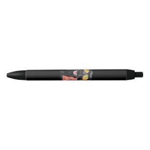 Dog Lover Black Labrador USA American Flag Pen