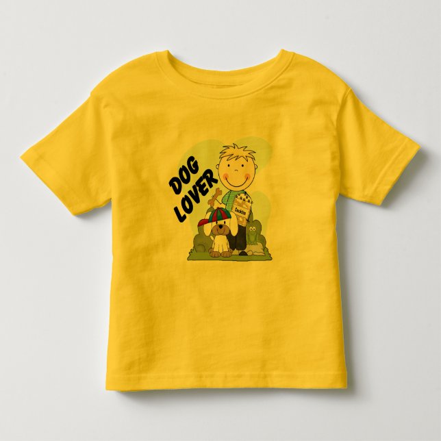 Dog Lover Blond Boy T shirts and Gifts (Front)