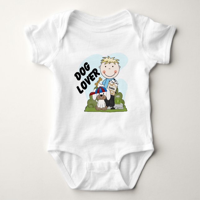 Dog Lover Blond Boy T shirts and Gifts (Front)
