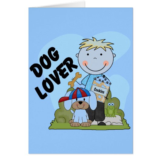 Dog Lover Blond Boy T shirts and Gifts (Front)