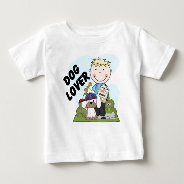 Dog Lover Blond Boy T shirts and Gifts (Front)
