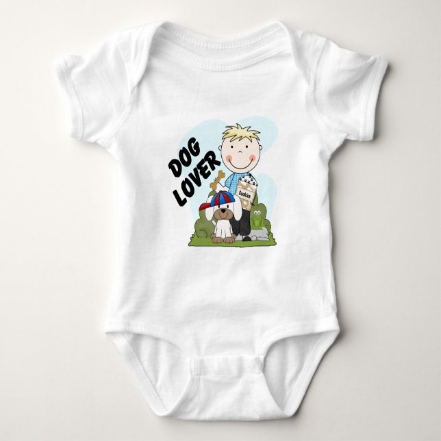Dog Lover Blond Boy T shirts and Gifts (Front)