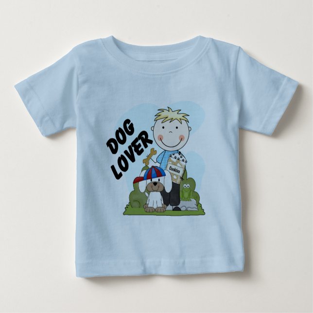Dog Lover Blond Boy T shirts and Gifts (Front)
