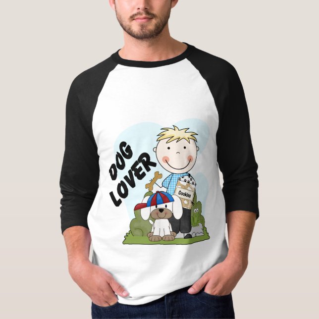 Dog Lover Blond Boy T shirts and Gifts (Front)