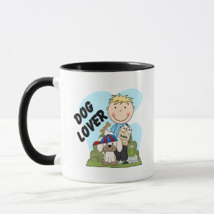 Dog Lover Blond Boy T shirts and Gifts Mug