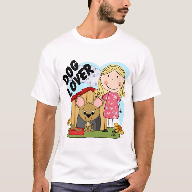 Dog Lover Blond Girl T-shirts and Gifts (Front)