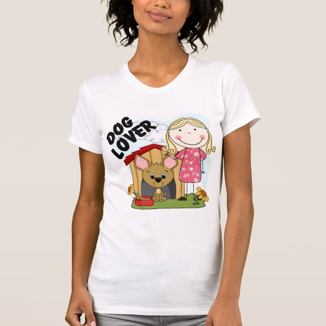 Dog Lover Blond Girl T-shirts and Gifts (Front)