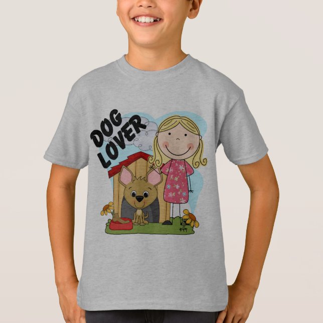 Dog Lover Blond Girl T-shirts and Gifts (Front)