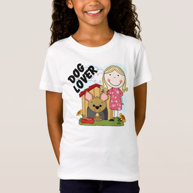 Dog Lover Blond Girl T-shirts and Gifts (Front)