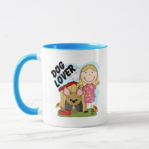 Dog Lover Blond Girl T-shirts and Gifts Mug