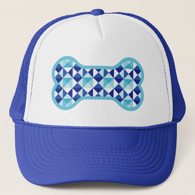Dog Lover – Blue Crystal Bone Trucker Hat (Front)