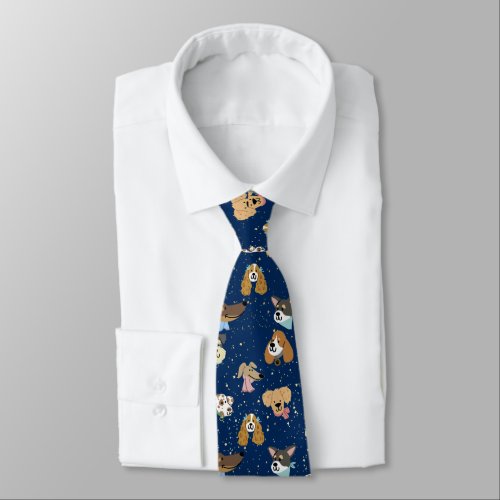 DOG LOVER BLUE NECK TIE