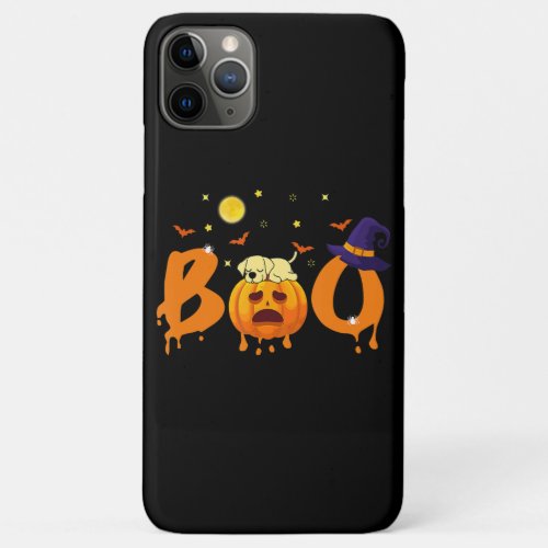 Dog Lover Boo Halloween Labrador Sleep On Pumpkin iPhone 11 Pro Max Case