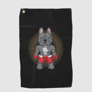 Dog Lover Brave French Bulldog Fighter Golf Towel