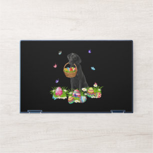 Dog Lover Bunny Black Labrador Dog & Easter Eggs HP Laptop Skin