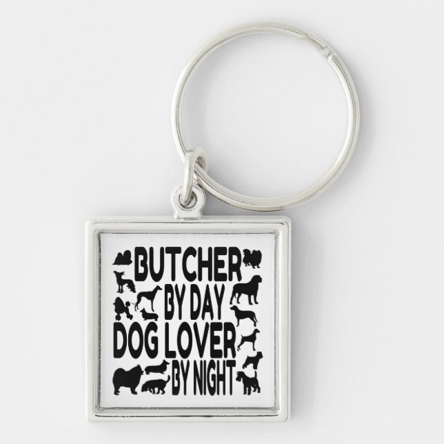 Dog Lover Butcher Keychain (Front)