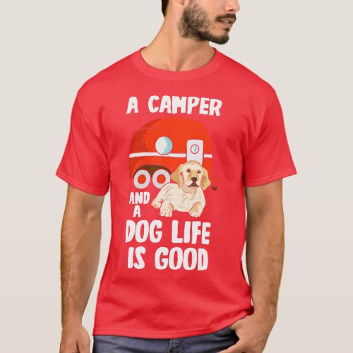 Dog Lover Camping Animal Camper Outdoors  T_Shirt