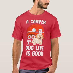 Dog Lover Camping Animal Camper Outdoors  T-Shirt