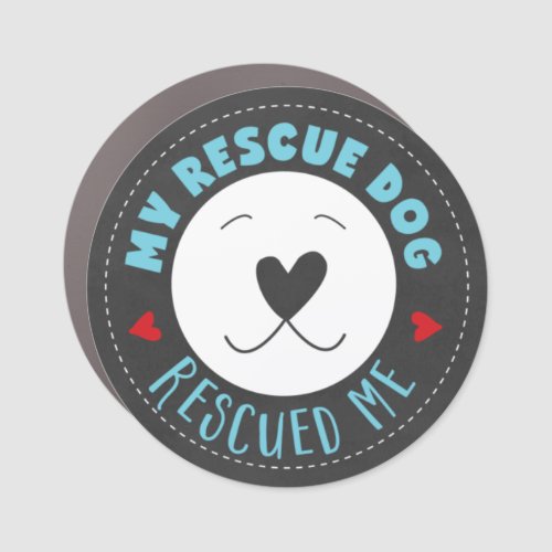 Dog lover car magnet Rescue Dog Car Magnet