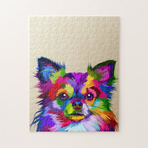 Dog Lover Chihuahua Dog Watercolor Jigsaw Puzzle