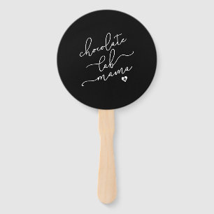 Dog Lover Chocolate Lab Mama Hand Fan