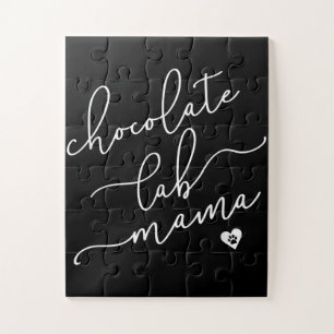 Dog Lover Chocolate Lab Mama Jigsaw Puzzle