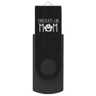 Dog Lover Chocolate Lab Mom Flash Drive