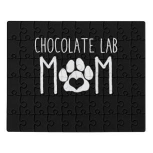 Dog Lover Chocolate Lab Mom Jigsaw Puzzle