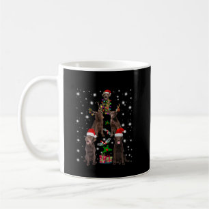 Dog Lover   Chocolate Labrador Christmas Tree Coffee Mug